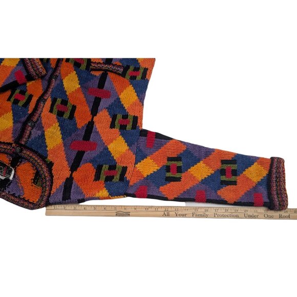 Miso Healthy To Wear Cardigan Sweater 90s Grunge Distressed Womens Size M/L - Picture 11 of 11